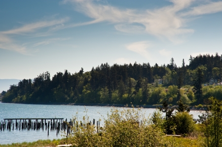 View from Anacortes ferry terminalの写真素材