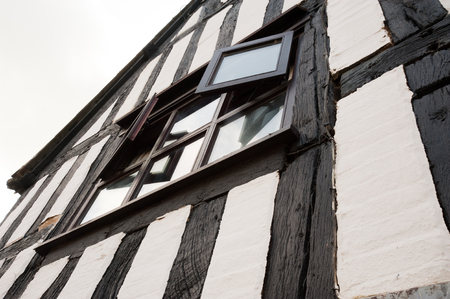Half-timbered building in the United Kingdomの写真素材