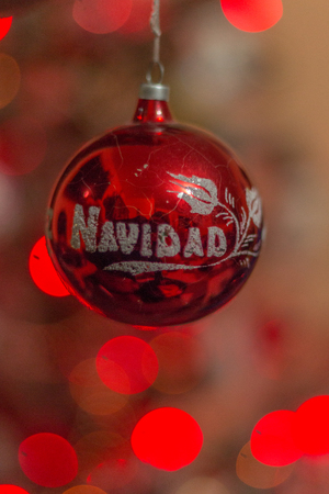 Red Christmas Ballの写真素材