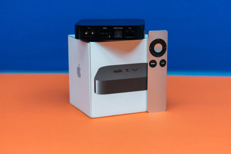 Apple TV media streaming player microconsole by Apple Computers
