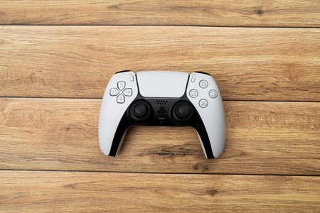 BogotÃ¡ Colombia, July 2022, Playstation 5 white control, the best control to playのeditorial素材