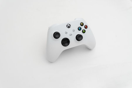 Xbox Series S, white video game console, manufactured by Microsoft, Next generationのeditorial素材