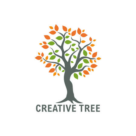 Creative Colorful Tree Logo Symbolのイラスト素材