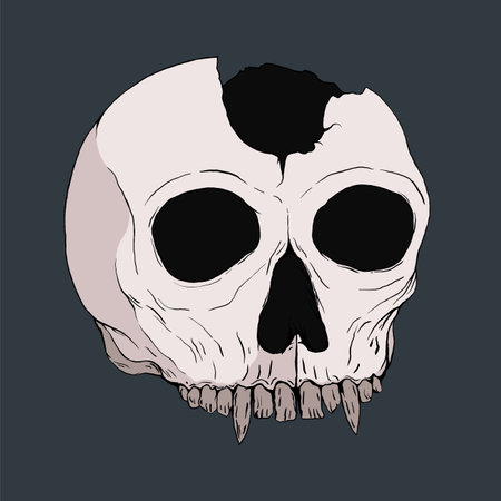 Skull Dead Vampire Skeleton Illustrationのイラスト素材