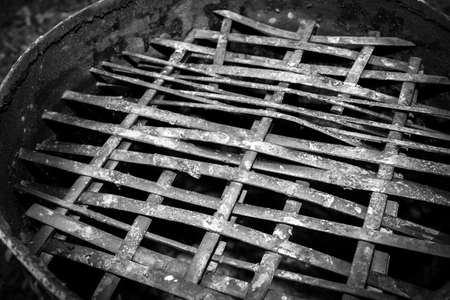 Wood grate grillの写真素材