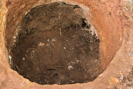 Big hole on land