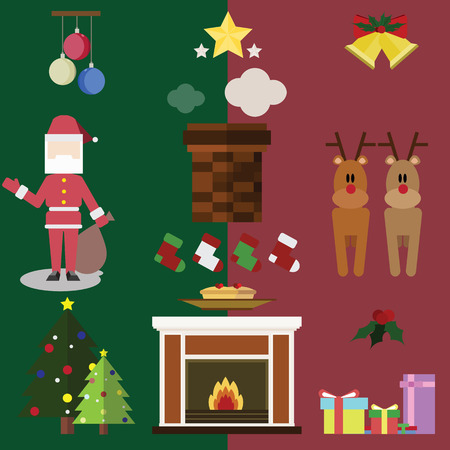 Christmas elementsのイラスト素材