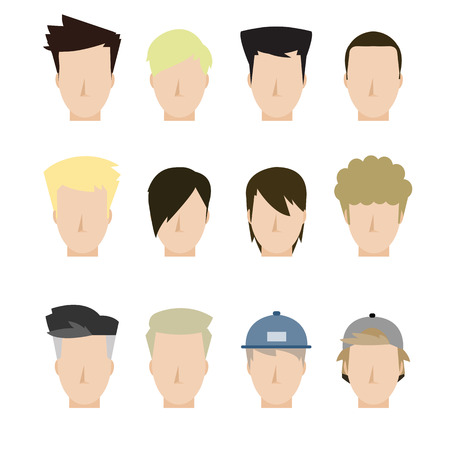 Hairstyles for menのイラスト素材