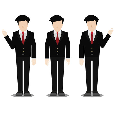 Business man with an actionのイラスト素材