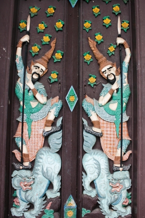 Traditional belief that there are angels to guard the temples の写真素材