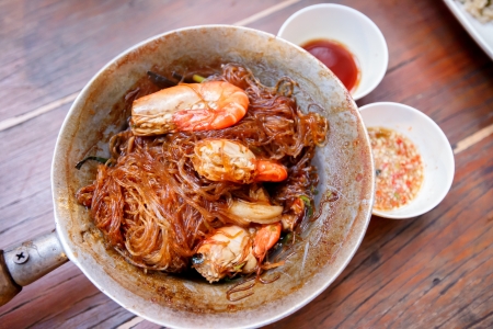 shrimp with Cellophane noodlesの写真素材