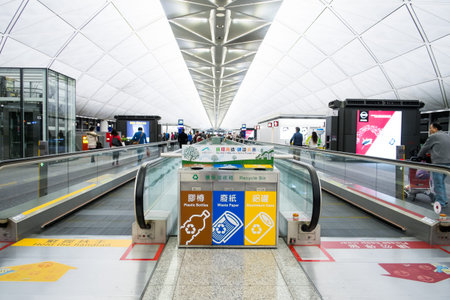 HONG KONG, CHINA - JANUARY 11: Interior of Hongkong airport on January 11, 2015 in Hong Kong, China....