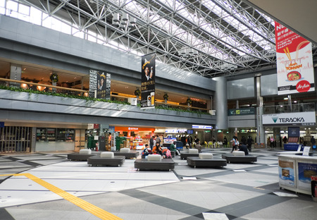 HOKKAIDO, JAPAN - May 7, 2015 : Interior view of New Chitose Airport, the largest airport in Hokkaido,  serving the Sapporo metropolitan area.のeditorial素材