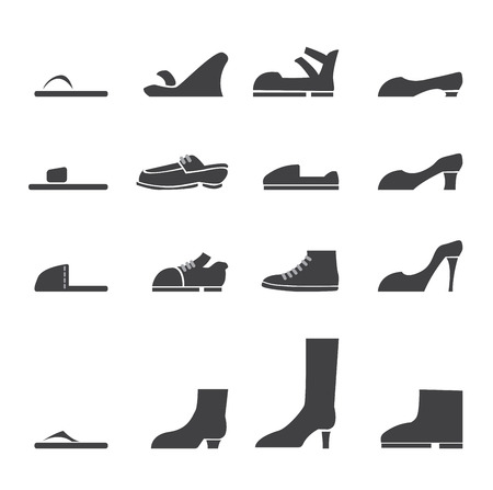 shoes icon setのイラスト素材