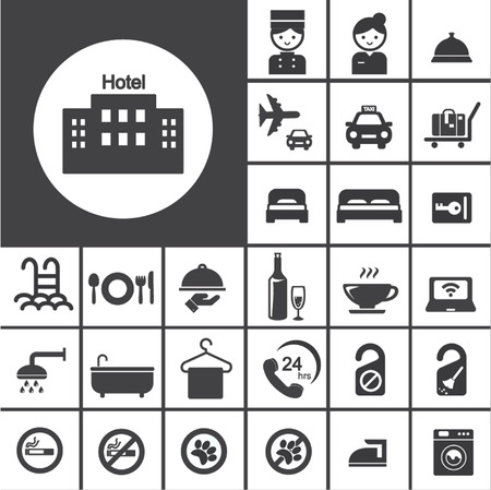 hotel icon setのイラスト素材