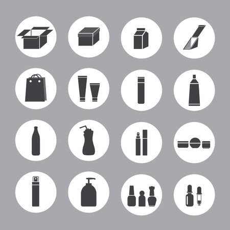 Packaging iconsのイラスト素材