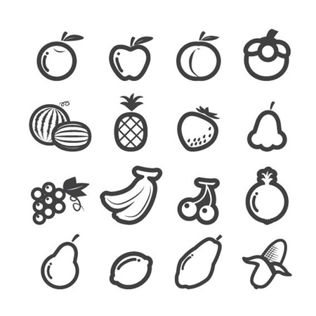 fruits iconのイラスト素材