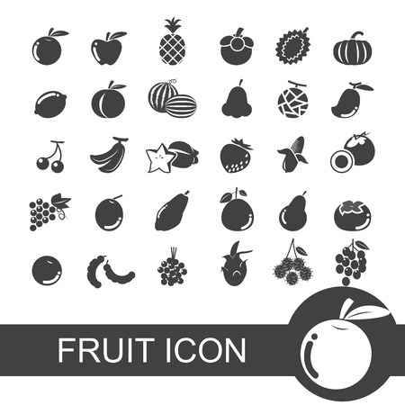 fruit iconのイラスト素材