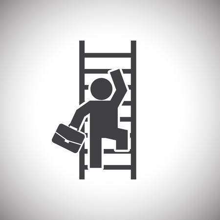 Businessman Climbing Ladderのイラスト素材