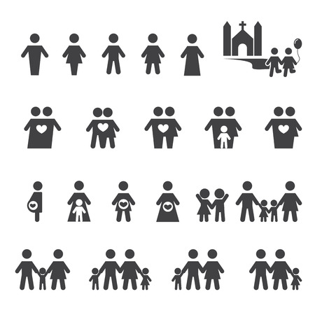 people and family iconのイラスト素材