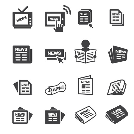 newspeper icon setのイラスト素材