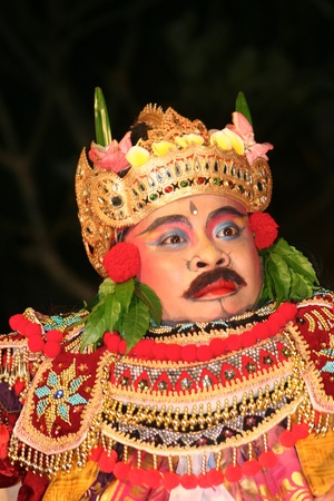 BALI, INDONESIA - NOVEMBER 7: Traditional dances are performed by local professional actors in the Ubud Royal palace Court November 7, 2010 ini Bali, Indonesia.のeditorial素材