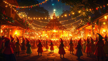 Unidentified buddhist monks walking in front of the temple at nightの素材