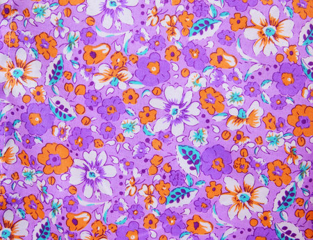 Vintage purple floral fabric 