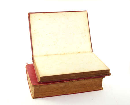 Old book on isolate backgroundの写真素材