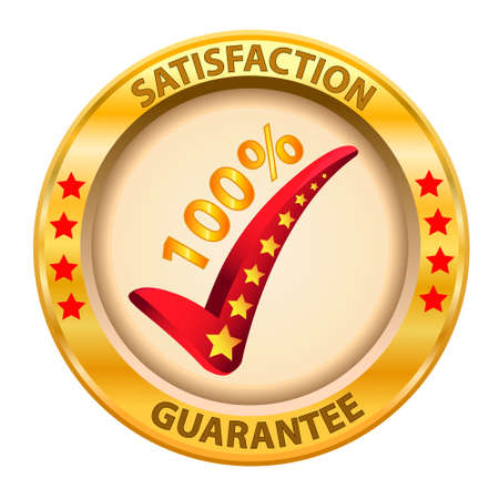 100  Satisfaction Guaranteed logo  Vector illustration のイラスト素材