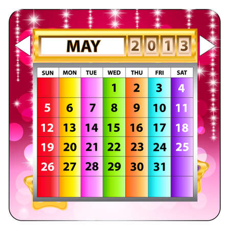 May 2013 calendar  Happy new year  のイラスト素材