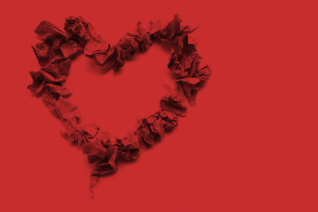 Heart : Created by paperの写真素材