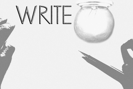Writer - Digital background, Write conceptの写真素材