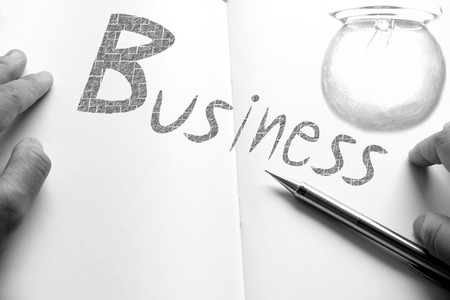 Business - Digital background, Write concept, Businessman conceptの写真素材