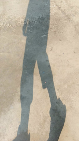 Blurred Human Shadow on The Floorの写真素材