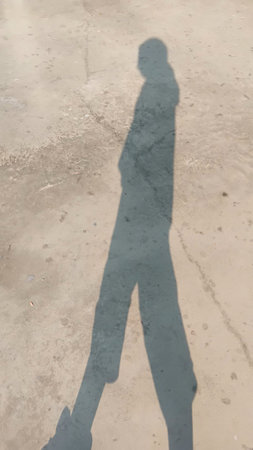 Blurred Human Shadow on The Floorの写真素材