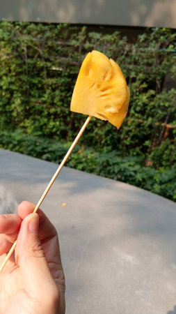 Pineapple Piece on Wooden Stick