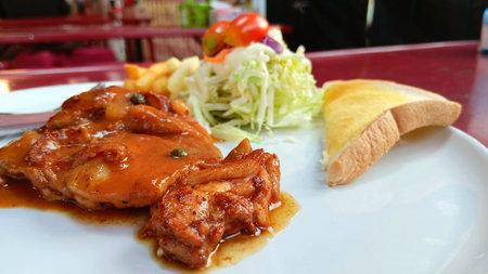 Grilled Chicken Steak Recipeの写真素材