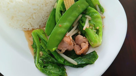 Stir Fried Vegetables with Pork Recipeの写真素材