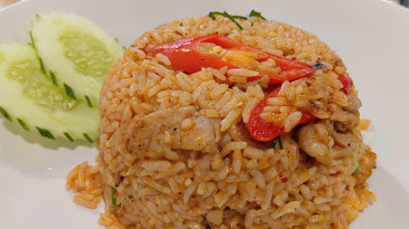 Tom Yum Pork Fried Rice Recipeの写真素材
