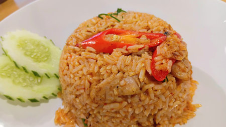 Tom Yum Pork Fried Rice Recipeの写真素材