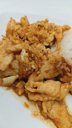 Stir Fried Garlic Chicken Recipeの写真素材