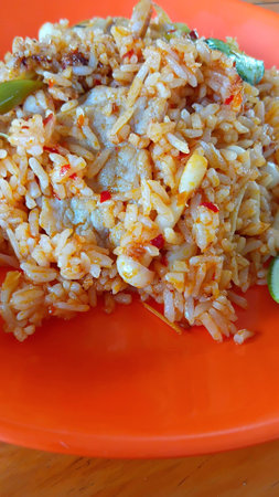 Tom Yum Pork Fried Rice Recipeの写真素材
