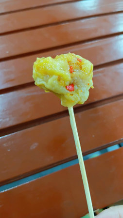 Steamed Pork Dumpling for Picnicの写真素材