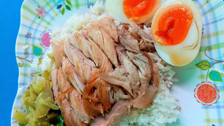 Stewed Pork Leg on Rice Recipeの写真素材