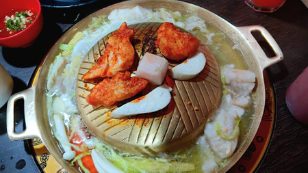 Korean Barbeque Buffet for Dinnerの写真素材