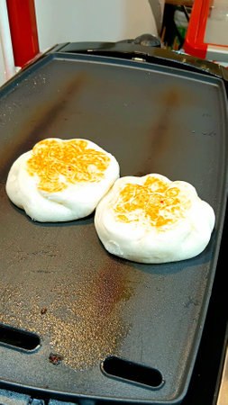 Fry Stuffed Buns at Food Shopの写真素材