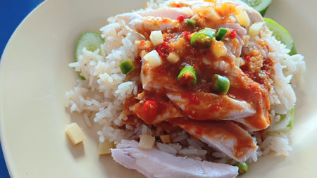 Hainanese Chicken Rice Recipeの写真素材
