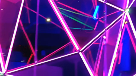 Blurred Light Wall as Abstract Backgroundの写真素材