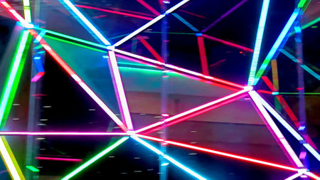 Blurred Light Wall as Abstract Backgroundの写真素材